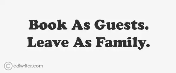 Business slogan for a hotel