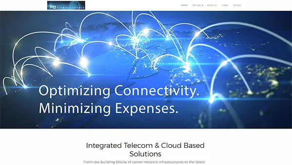 Screenshot of M3 GlobalConnect website built by Ediwriter