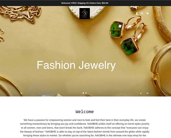 Naobhe jewelry website case study